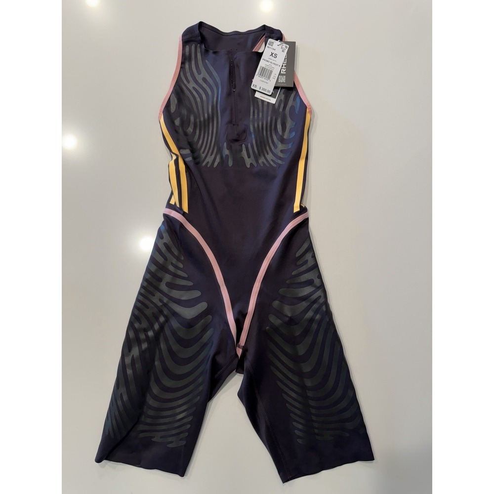 Adidas Adizero Promo Sleeveless Running Suit Black Aurora IN1194 Womens XS NWT